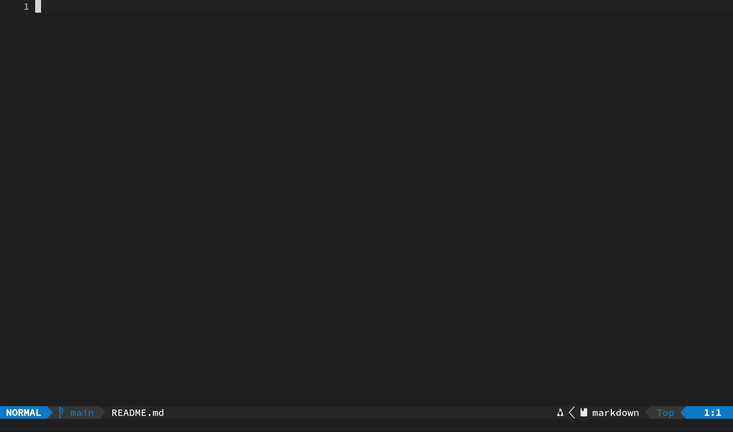 尚未保存到磁盘的空 README Buffer