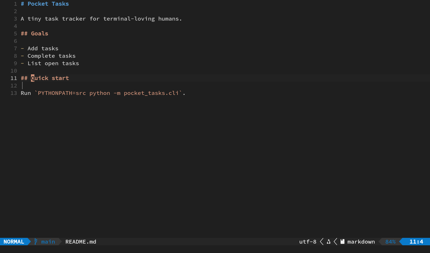 打开 README 中的 Quick start