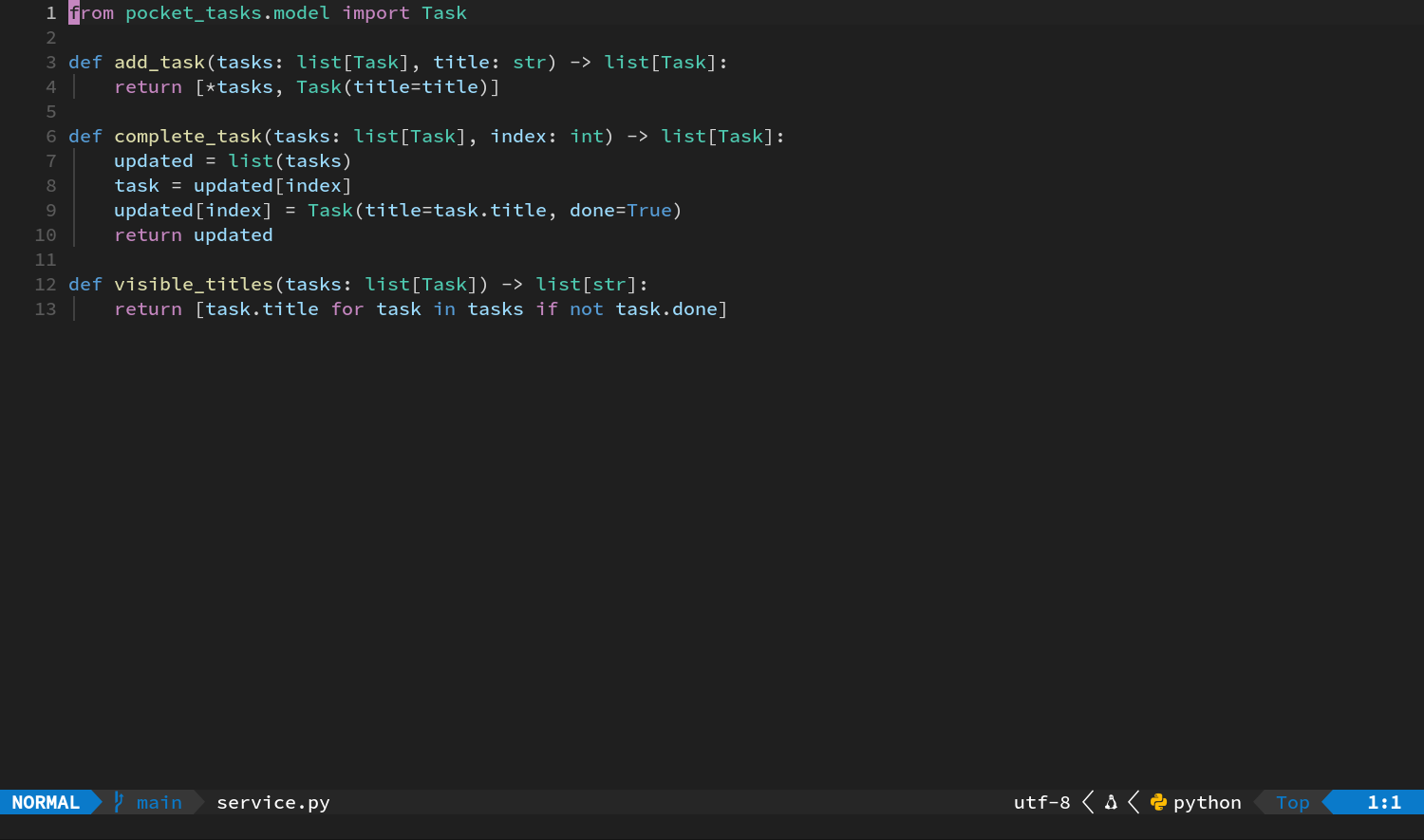 在当前 Window 打开 service.py