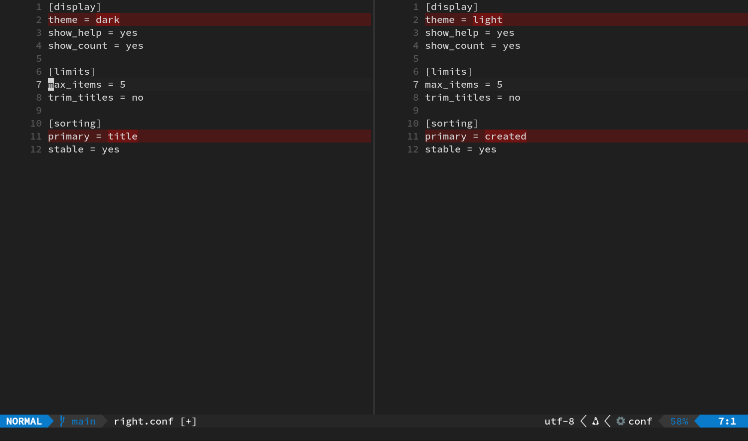 用 dp 把 max_items 发送到 right.conf